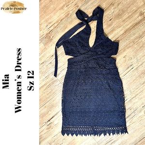 Mia, Dress, Women’s Sz 12, Blue Lace, EUC, PrairieposherCA